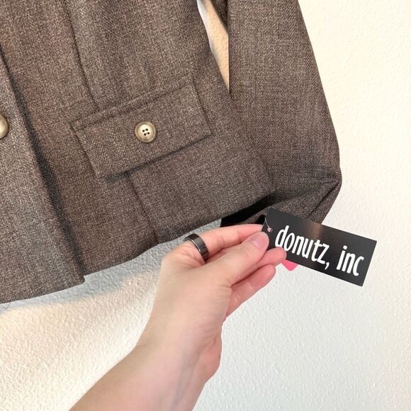 Y2K Donutz Brown Blazer Jacket Size 7 NWT - Picture 3 of 9